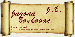 Jagoda Boškovac vizit kartica